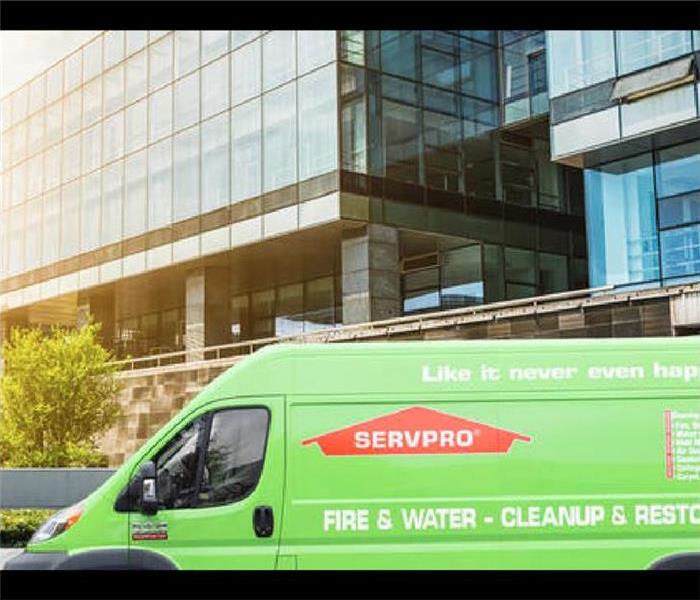 SERVPRO truck in front of commercial property 